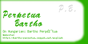 perpetua bartho business card
